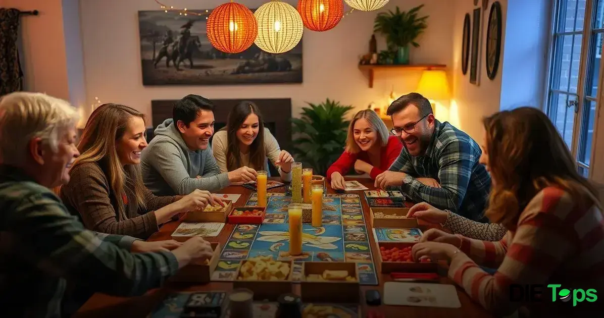 Jugar juegos de mesa en familia