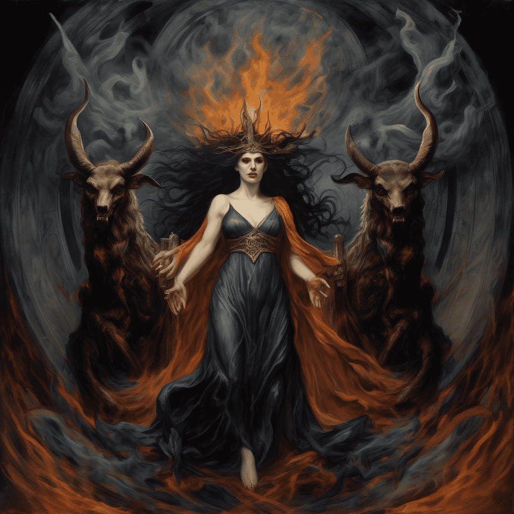 Projet d’illustration pour Macbeth – Hécate et les trois sorcières